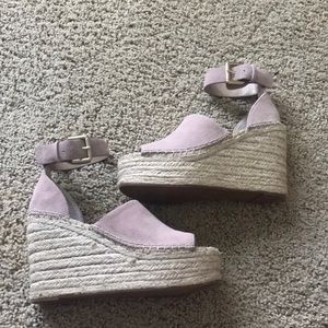 Marc fisher pink wedges size 7.5